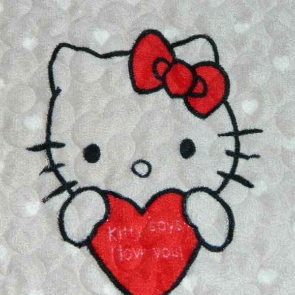 Hello Kitty Twin Size Thick Fleece Quilted Blanket - Picture 9 of 14